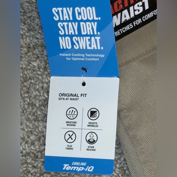 NEW MENS 36x34 DICKIES ORIGINAL 874 FLEX WORK PANTS KHAKI Cooling Waist Stretch - Picture 8 of 11